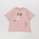 Love Bunny Print Lace Patchwork Short Sleeve T-Shirt